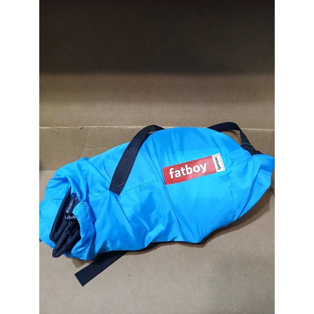 Fatboy Lamzac Inflatable Lounger Blue Portable with Carry Bag Light Weight Beach